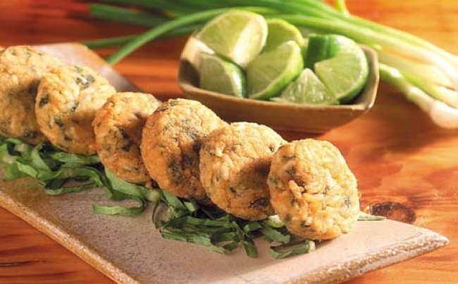 Croquetas de arroz y espinacas